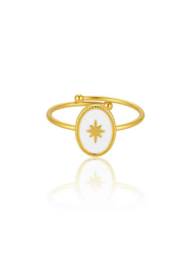 ✨Exclusive Enamel Gold Adjustable Ring ✨