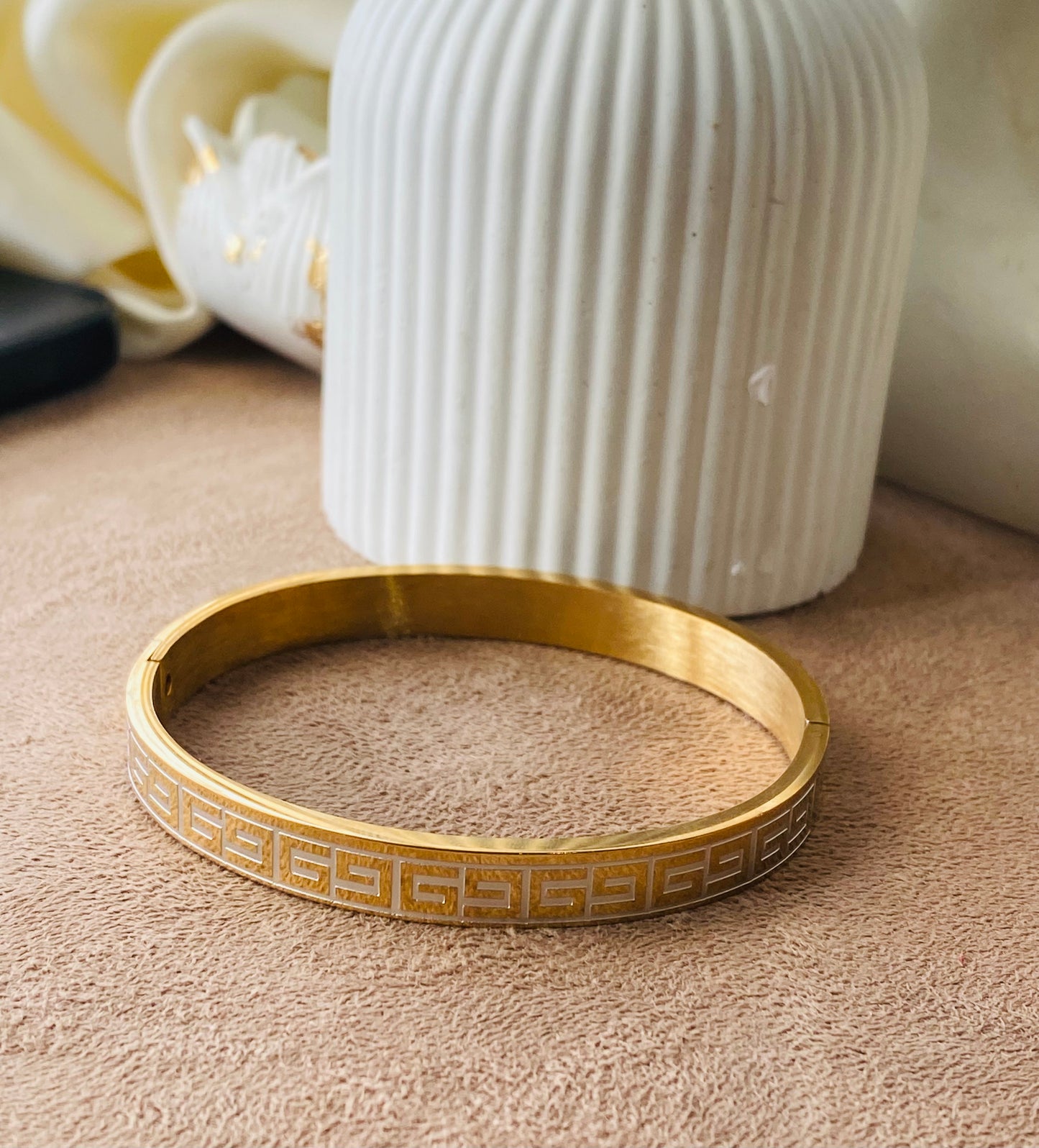 ✨Exquisite Verse Silver Gold Cuff Bracelet ✨