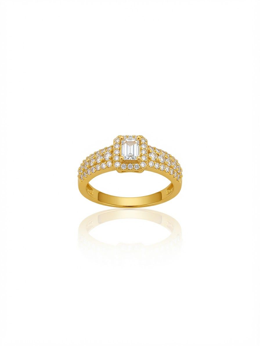 ✨Exclusive Zircon Studded Sleek Gold Adjustable Ring ✨