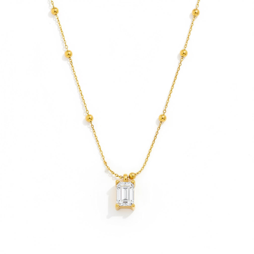 ✨Stainless steel Gold White Zircon Pendant ✨