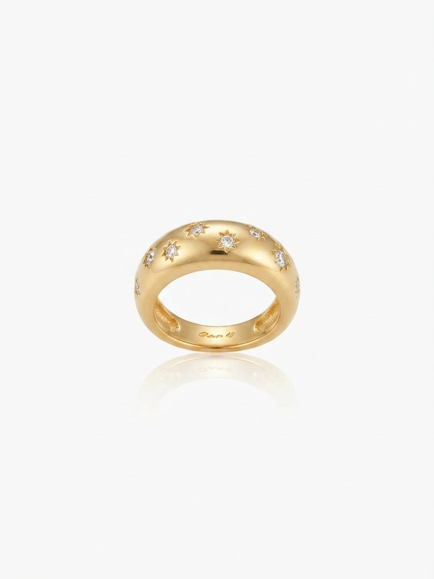 ✨Exclusive crystal studded Sleek Gold Ring ✨
