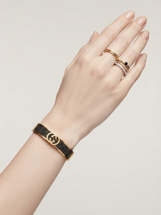 ✨Exclusive Leather Band GG Cuff bracelet ✨