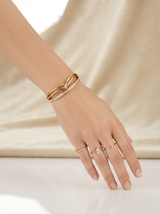 ✨Exclusive stainless steel gold nail cuff bracelet ✨