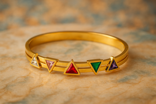 ✨Exclusive Gold Multi Crystal Cuff Bracelet ✨