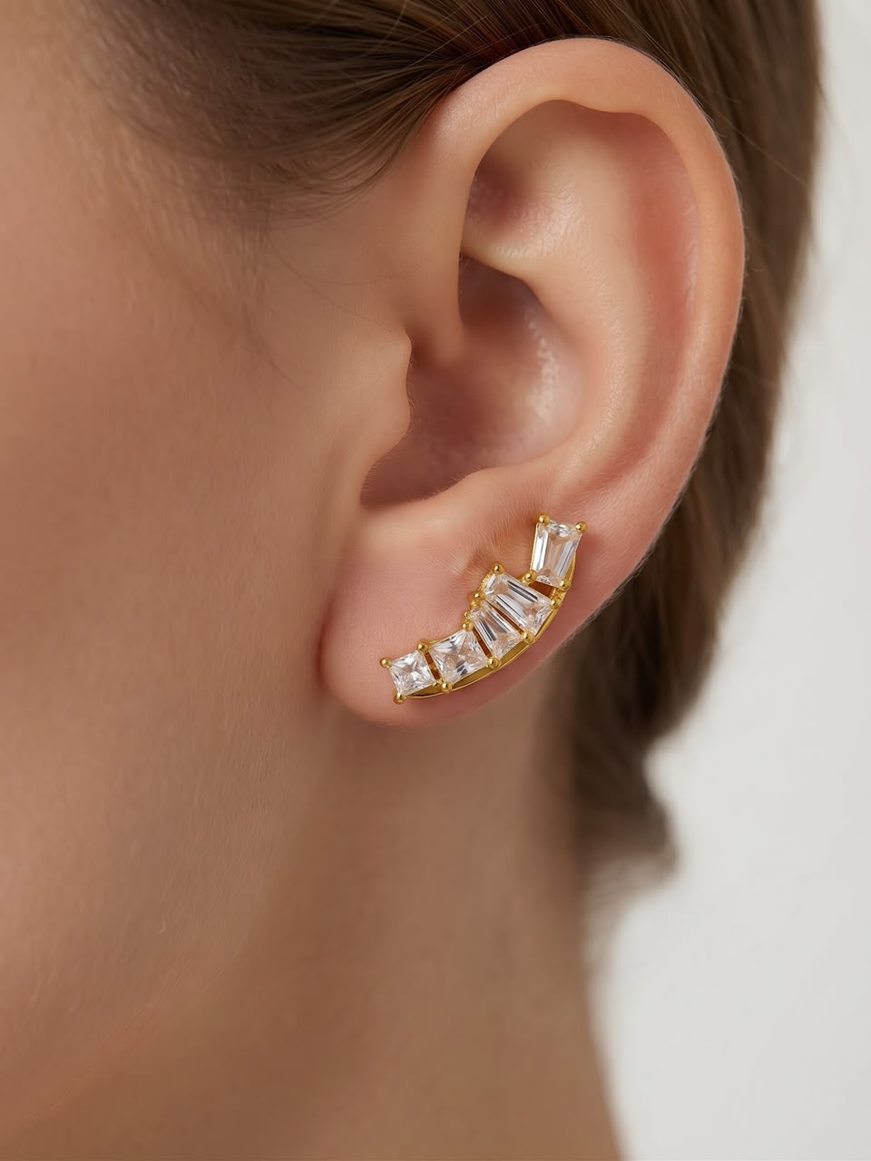 Lyanna gold crystal earrings