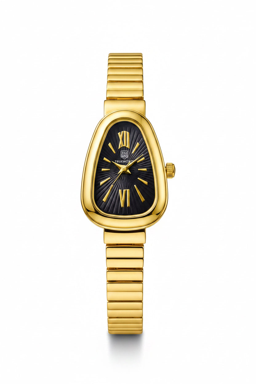 ✨Stainless Steel Blue Dial Gold Link Chain Bvlg True Worth Watch ✨