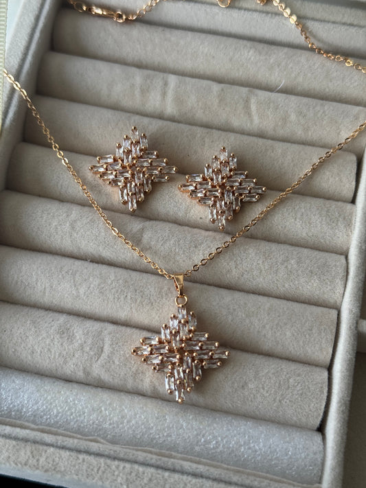 Stainless steel stark pendant & tops set