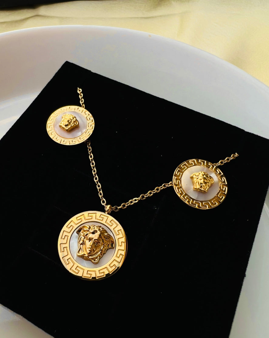 ✨Stainless steel White Enamel Verse pendant tops Set ✨