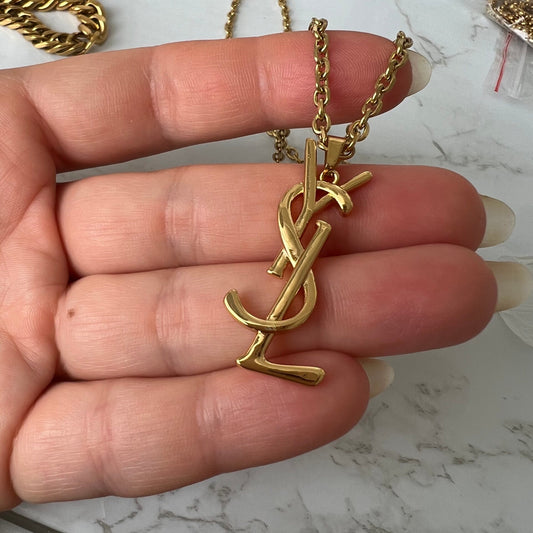 ✨Exquisite Stainless steel Gold Ysl Pendant ✨