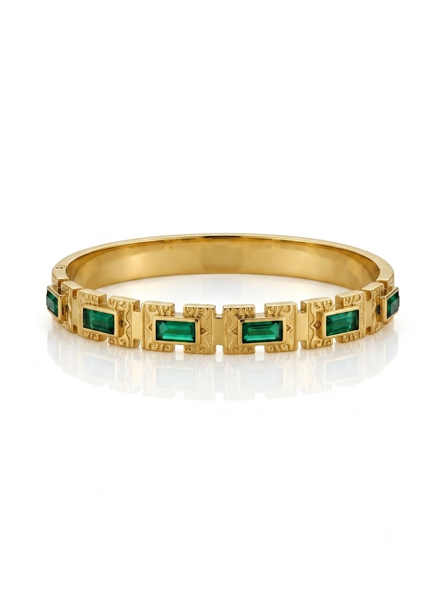 ✨Exclusive Emerald Stainless steel cuff bracelet ✨