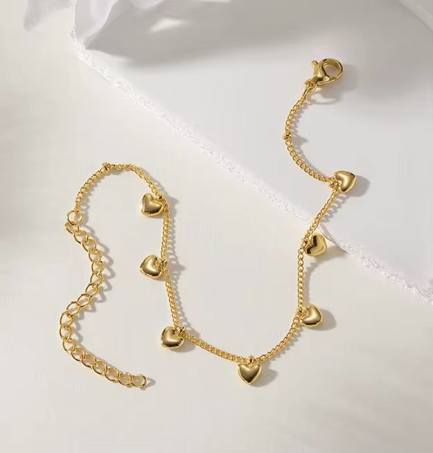 ✨Stainless steel Gold Heart charm Necklace ✨