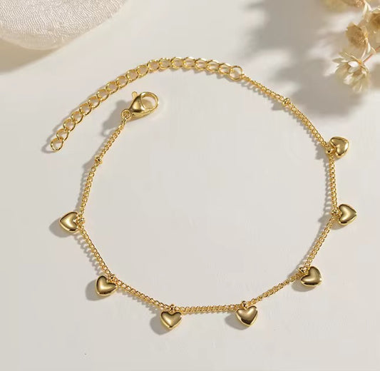 ✨Stainless steel Gold Heart charm Necklace ✨