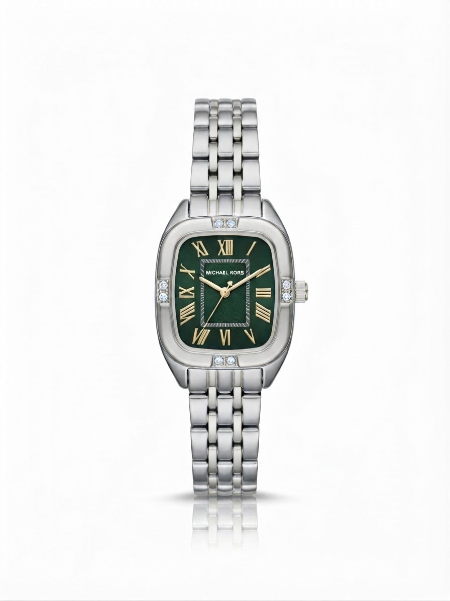 ✨Exquisite Top Tier SilverXEmerald MK branded Zirconia studded Jubilee Master Watch ✨