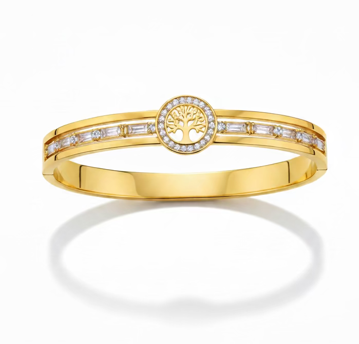 316L Tory B Diamante cuff bracelet