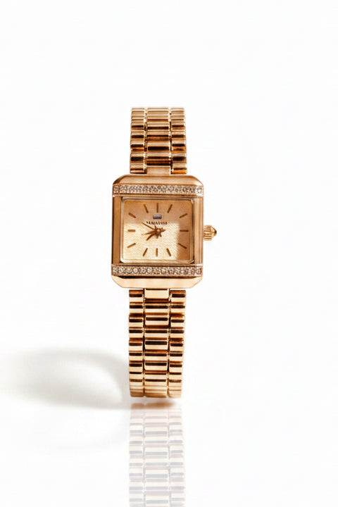 ✨Exquisite Crystal studded Rose Dial Rose Gold True Worth Watch ✨