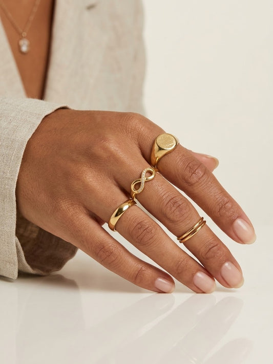 ✨Exclusive infinity Sleek Gold Adjustable Ring ✨