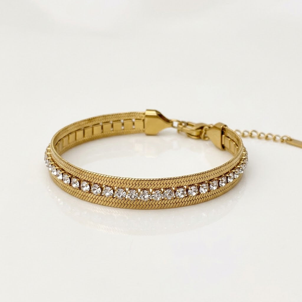 ✨Stainless steel RopeXTennis Layered chain Bracelet ✨