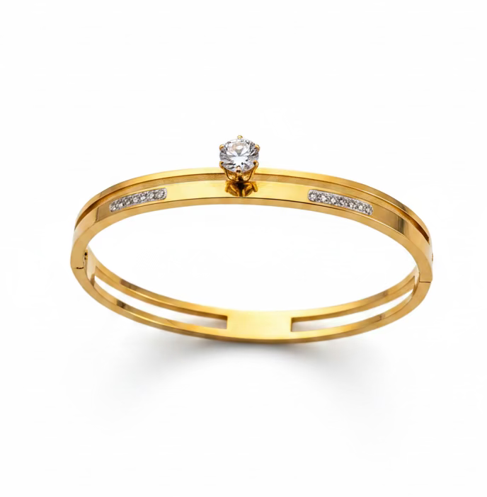 Exclusive fiora stone 18k cuff bracelet