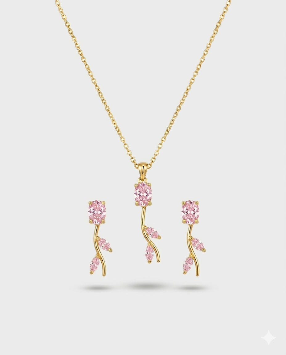Exclusive Tulip earrings & tops set