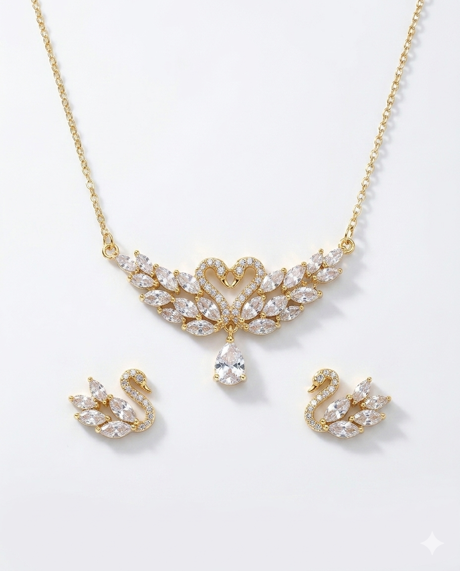 ✨Exclusive S925 Sterling zirconium Swan set ✨