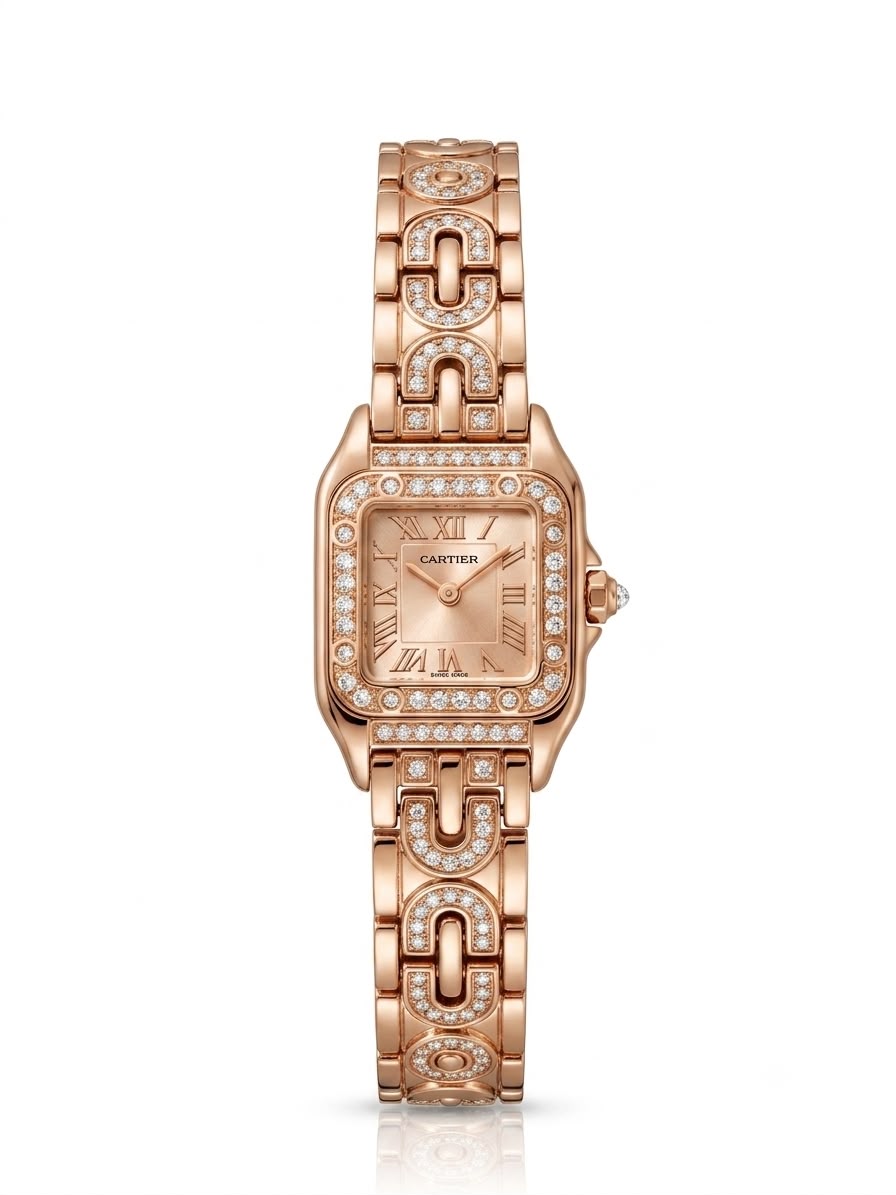 ✨ Zirconium Studded voyage Rose gold Carte Watch ✨
