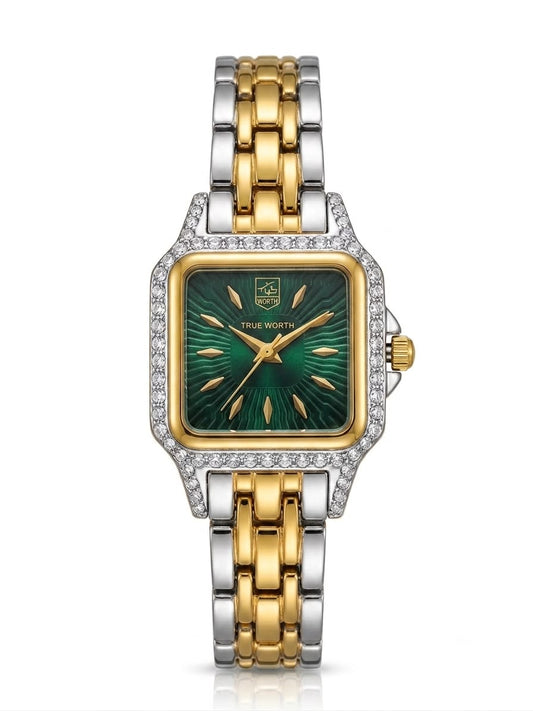 Crystal studded Silverxgold TW jubilee watch