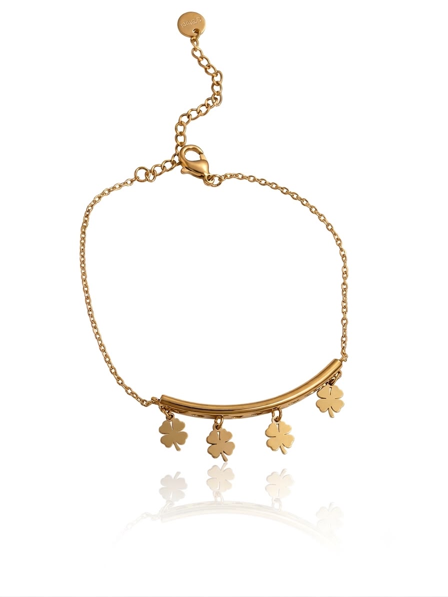✨Exclusive stainless steel gold clovie chain bracelet ✨