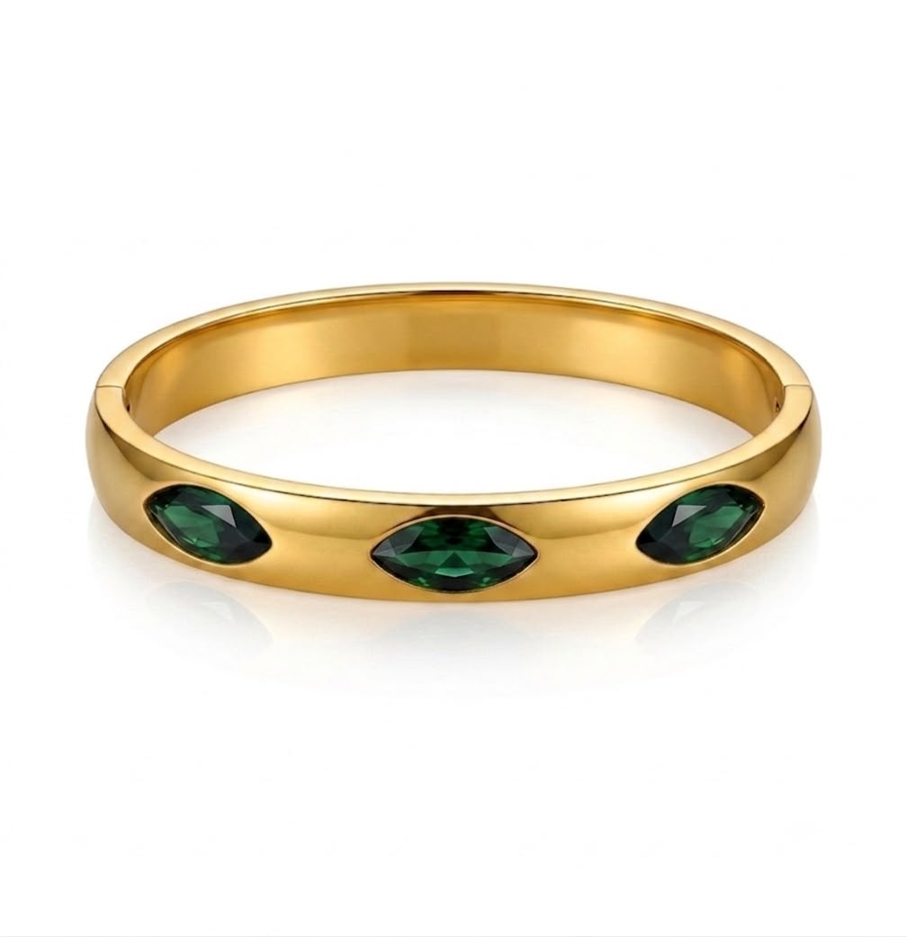 ✨Exclusive Emerald Stainless steel cuff bracelet ✨