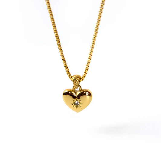 ✨22k Gold Heart Crystal Studded Pendant ✨
