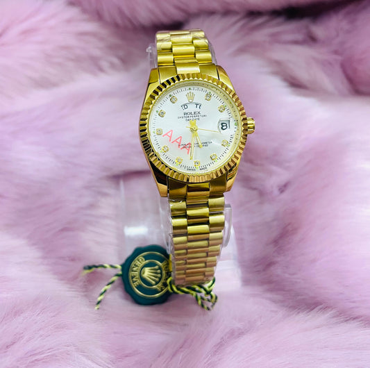 ✨Premium Gold Day Date Braided Dial Perpetual Watch ✨