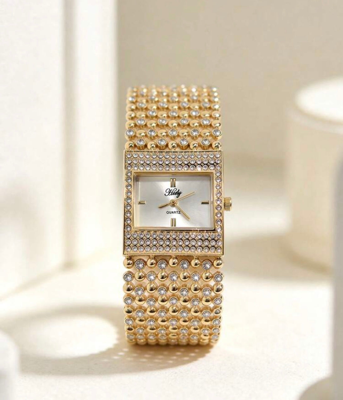 ✨Exclusive SS Zircon Studded Gold Luxurious Watch ✨