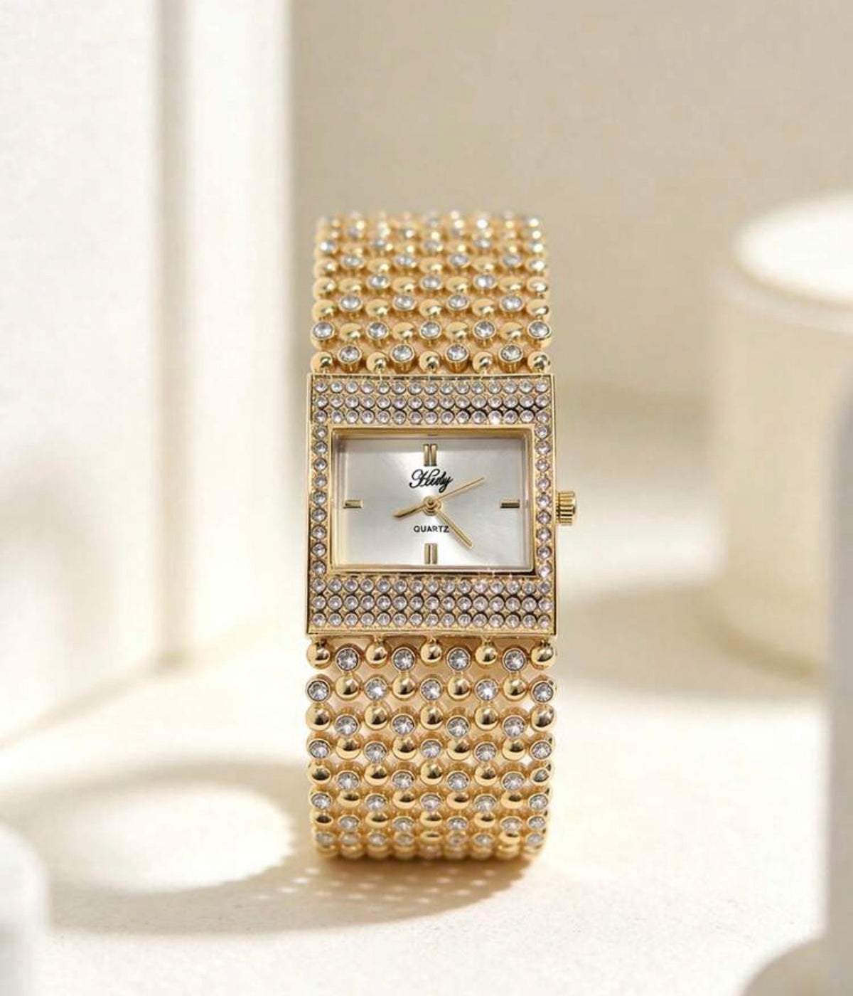 ✨Exclusive SS Zircon Studded Gold Luxurious Watch ✨
