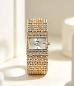 ✨Exclusive SS Zircon Studded Gold Luxurious Watch ✨