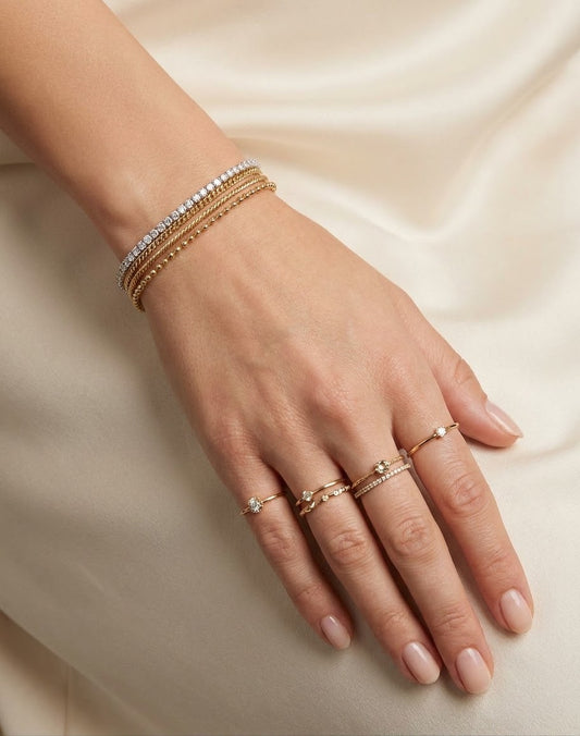 ✨Stainless steel Gold Layered Exclusive Beaded Chain Bracelet ✨