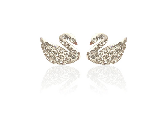 ✨Crystal white Duck stud Earrings ✨