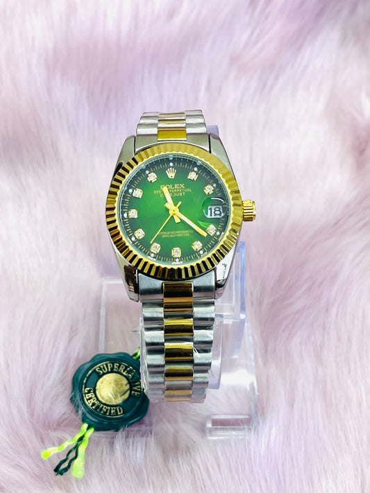 ✨Emerald Braided Dial SilverXGold Watch ✨
