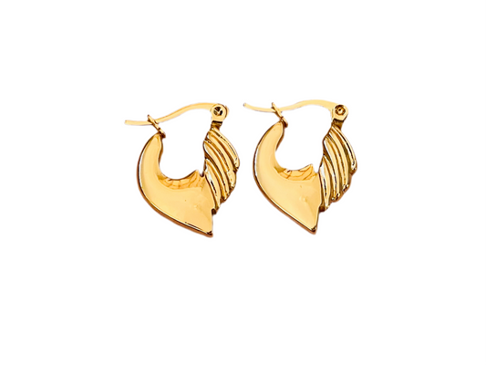 Vennesa Gold Drop Hoop earrings
