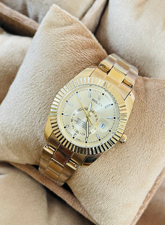 ✨Premium Gold on Gold Braided Dial Perpetual Watch ✨
