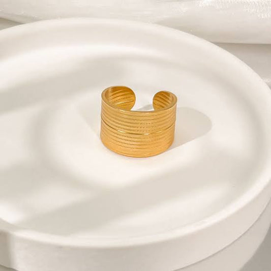 ✨Chunky Stainless steel Gold Statement Adjustable Ring ✨