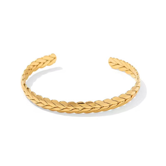✨Stainless steel Exquisite Gold Leaf Cuff Bracelet ✨