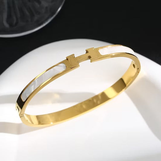 ✨High Grade A* White Enamel Cuff Bracelet ✨