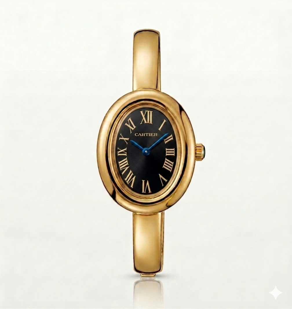 ✨ Carte Black Dial Classic Cuff Watch ✨