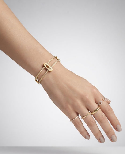 ✨Stainless steel Zirconium Ball cuff bracelet ✨