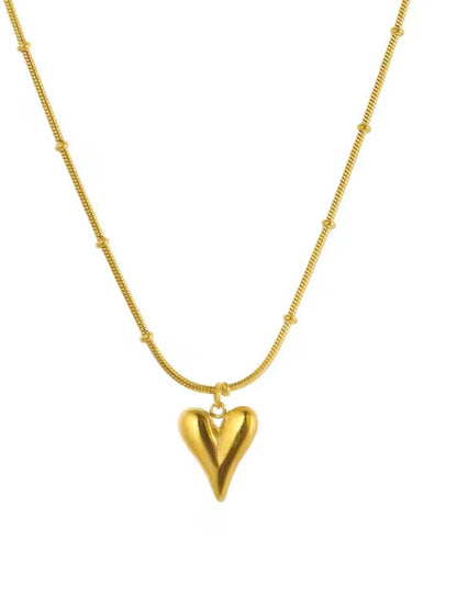 ✨SS Gold Falling in Love Heart Pendant ✨