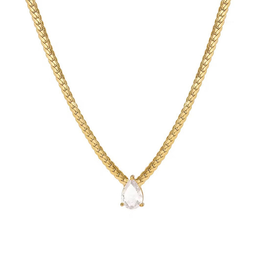 ✨Stainless steel Cubic zircona Cuban Chain Necklace pendant ✨