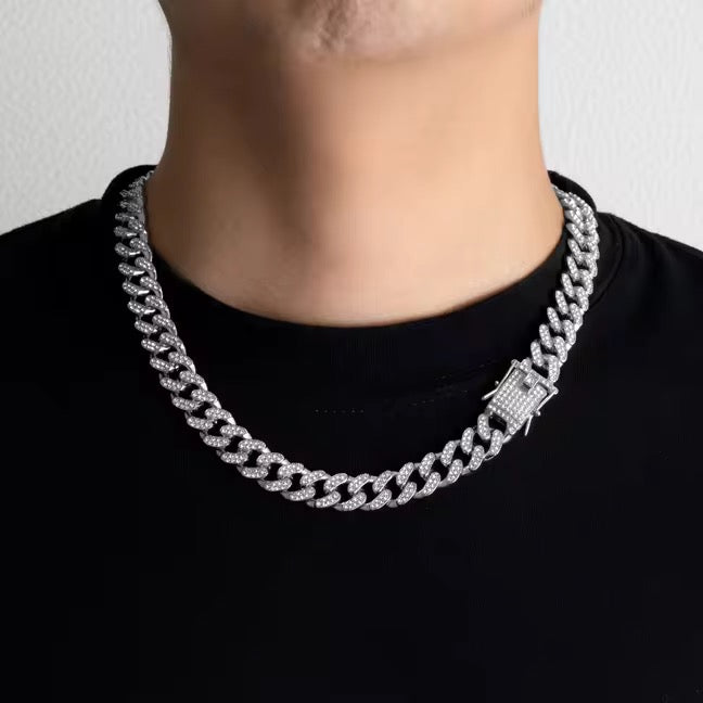 ✨Iced out neck chain double lock necklace pendant ✨