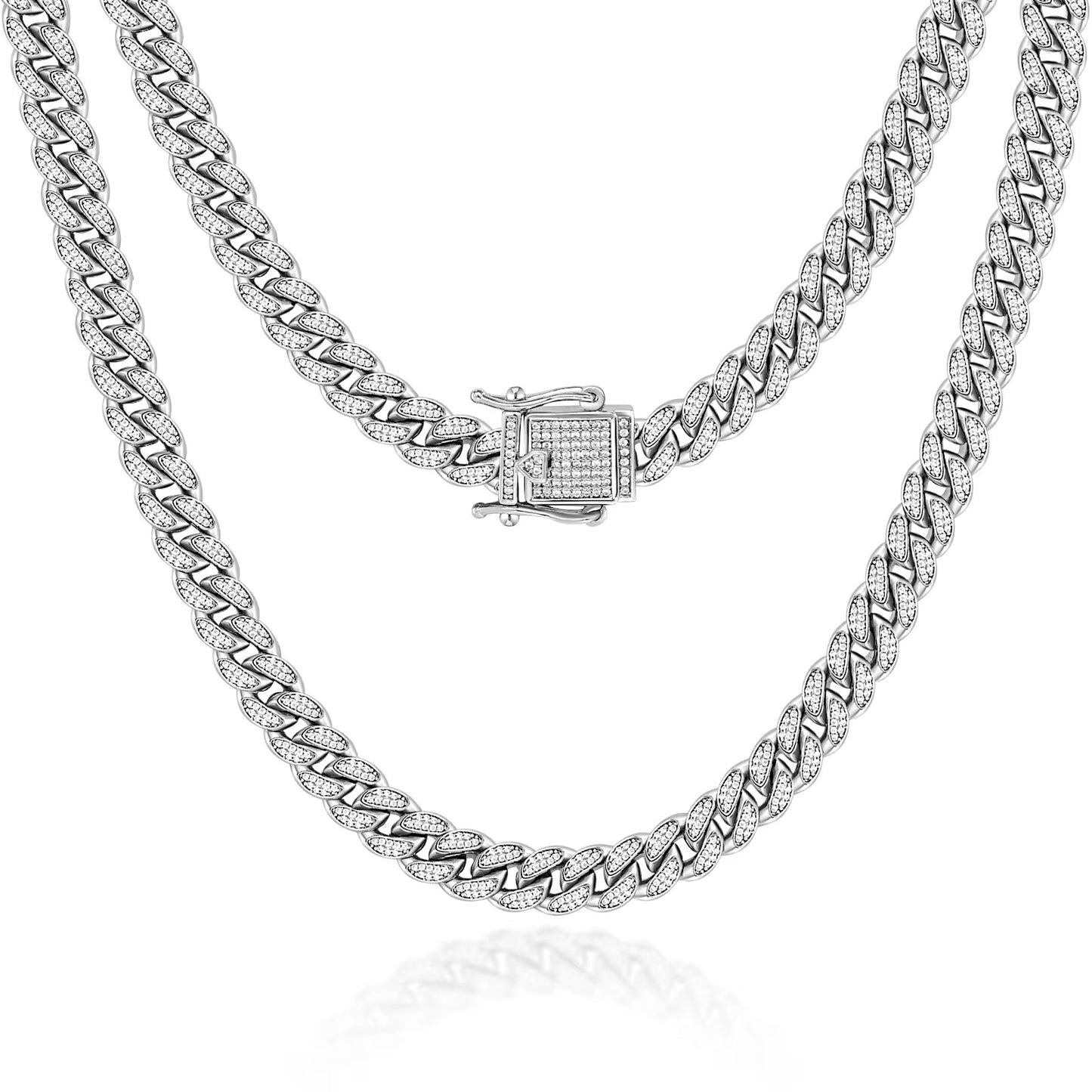 ✨Iced out neck chain double lock necklace pendant ✨