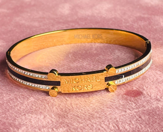 ✨22k Gold stainless steel Diamantés MK Cuff Bracelet✨