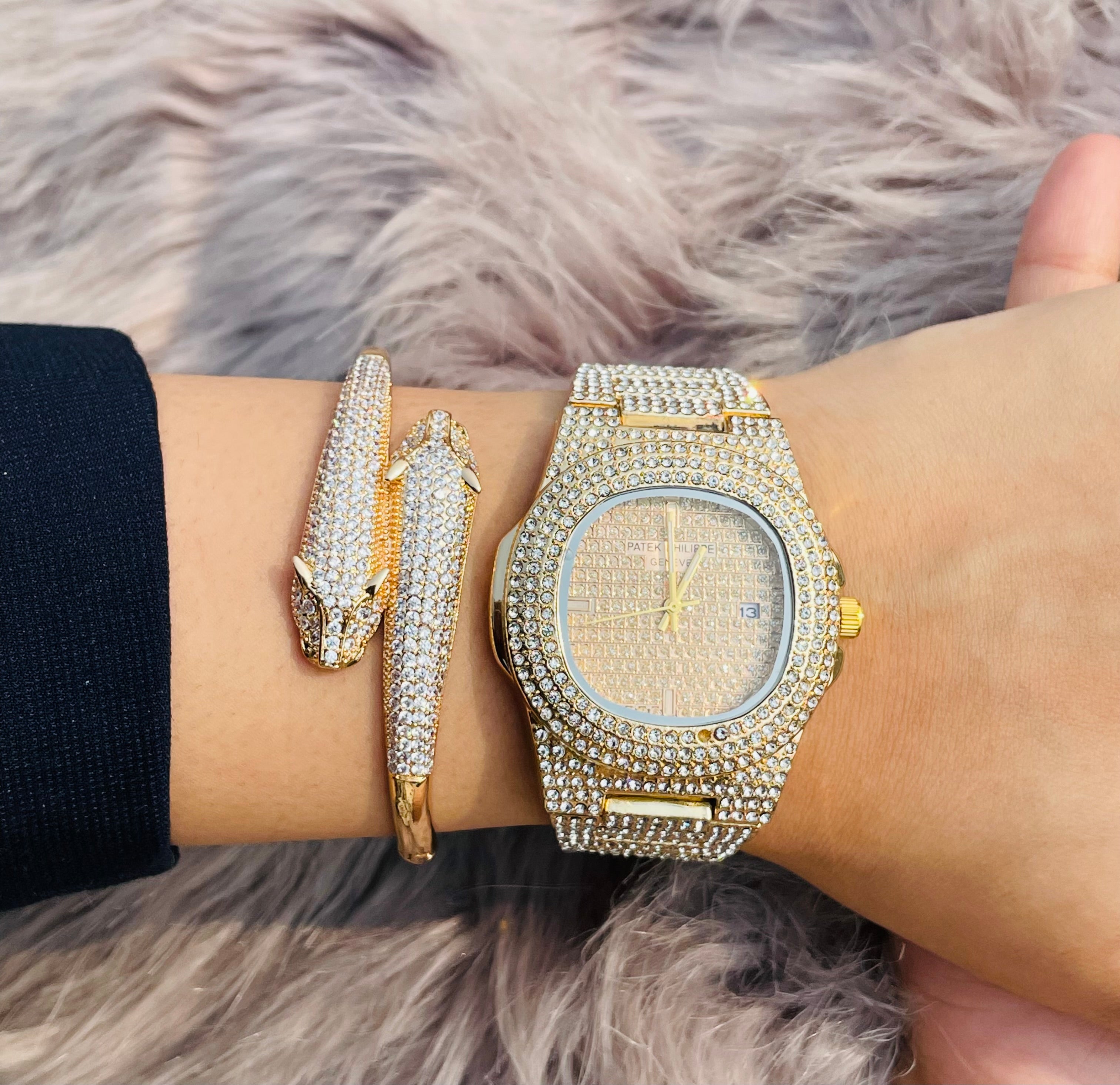 Premium 18k Watch and Leopard Stack Set ✨