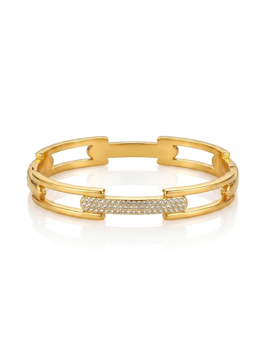 ✨Stainless steel Gold Zirconia Cuff Bracelet ✨